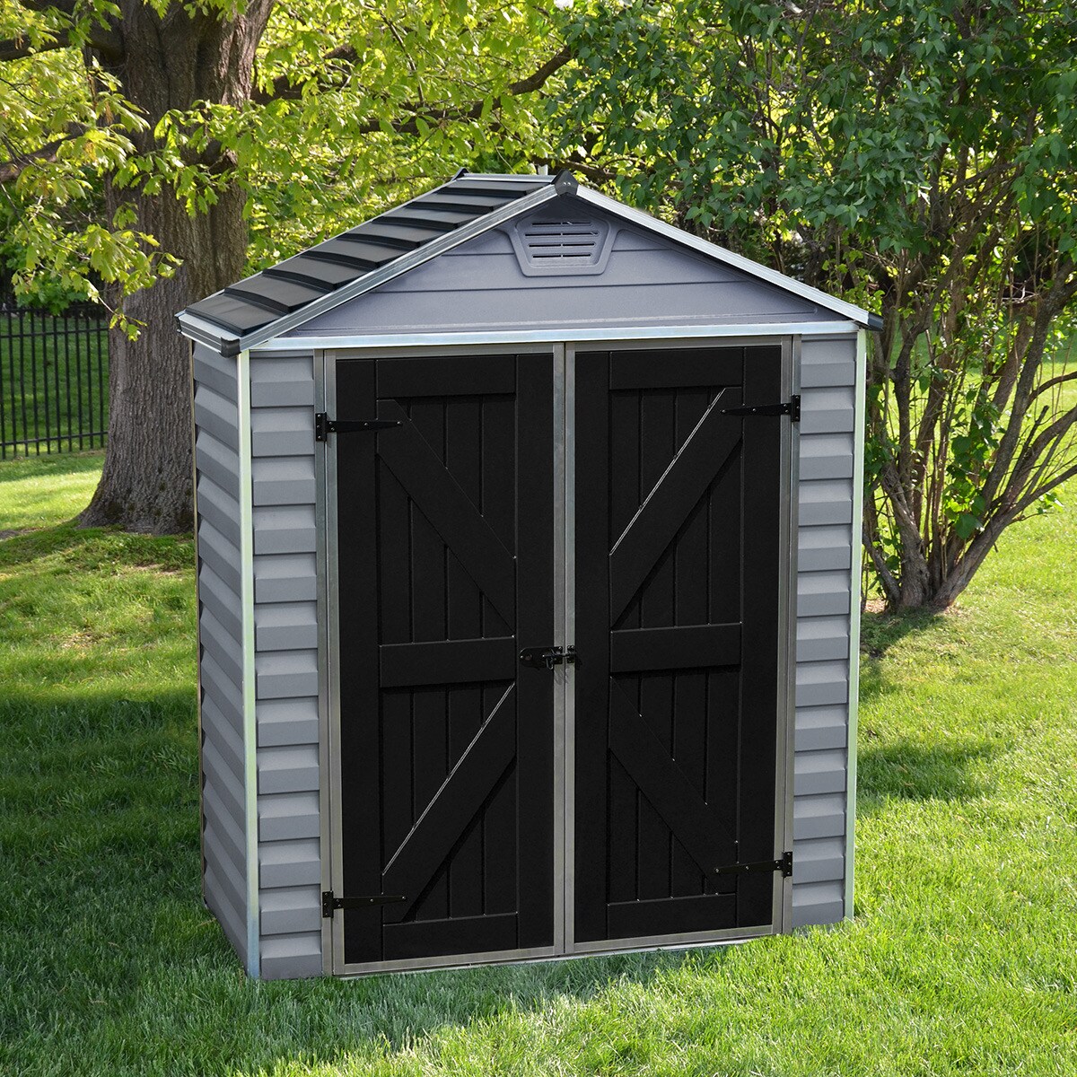 Caseta policarbonato+aluminio Skylight 185 x 90 cm Gris-3