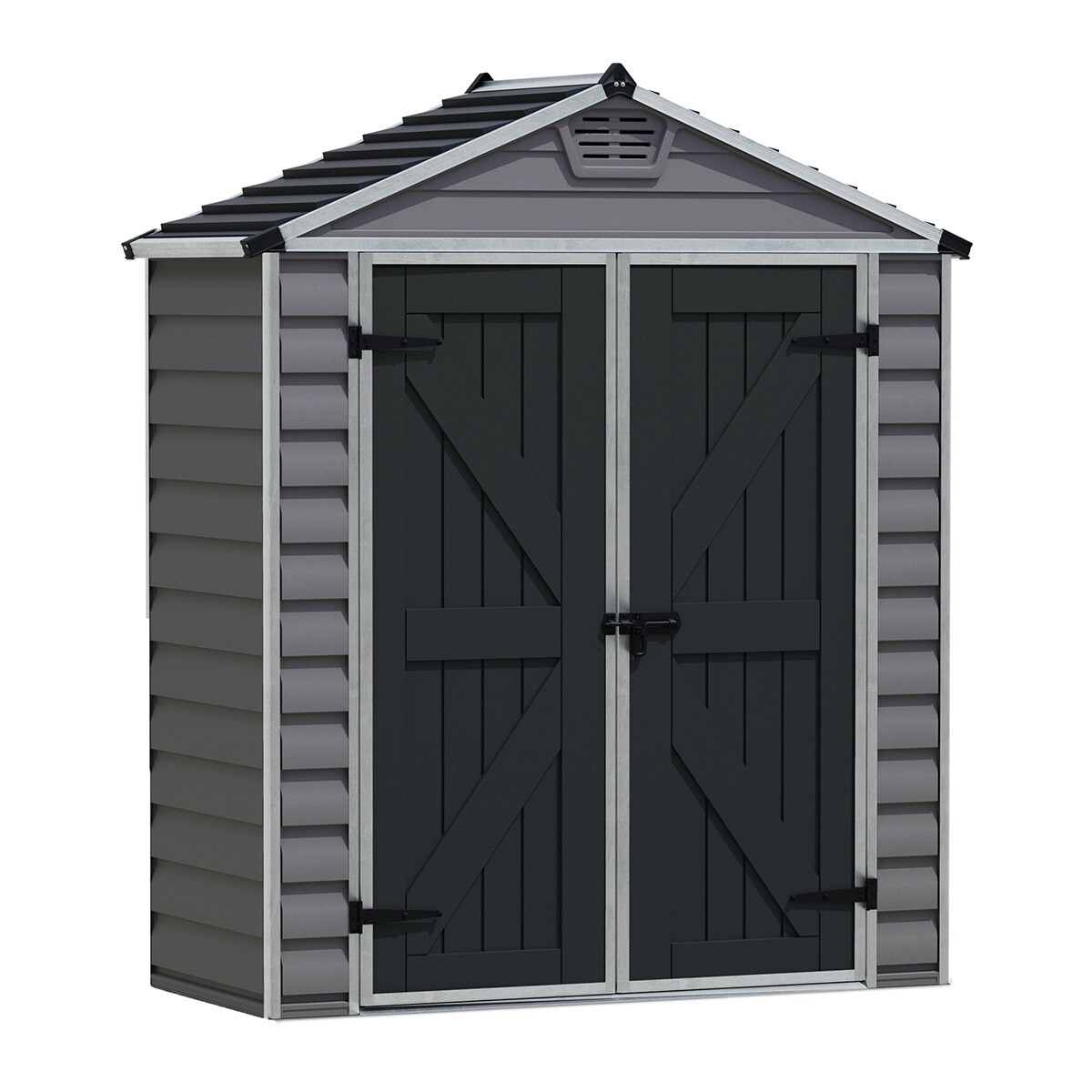 Caseta policarbonato+aluminio Skylight 185 x 90 cm Gris-1