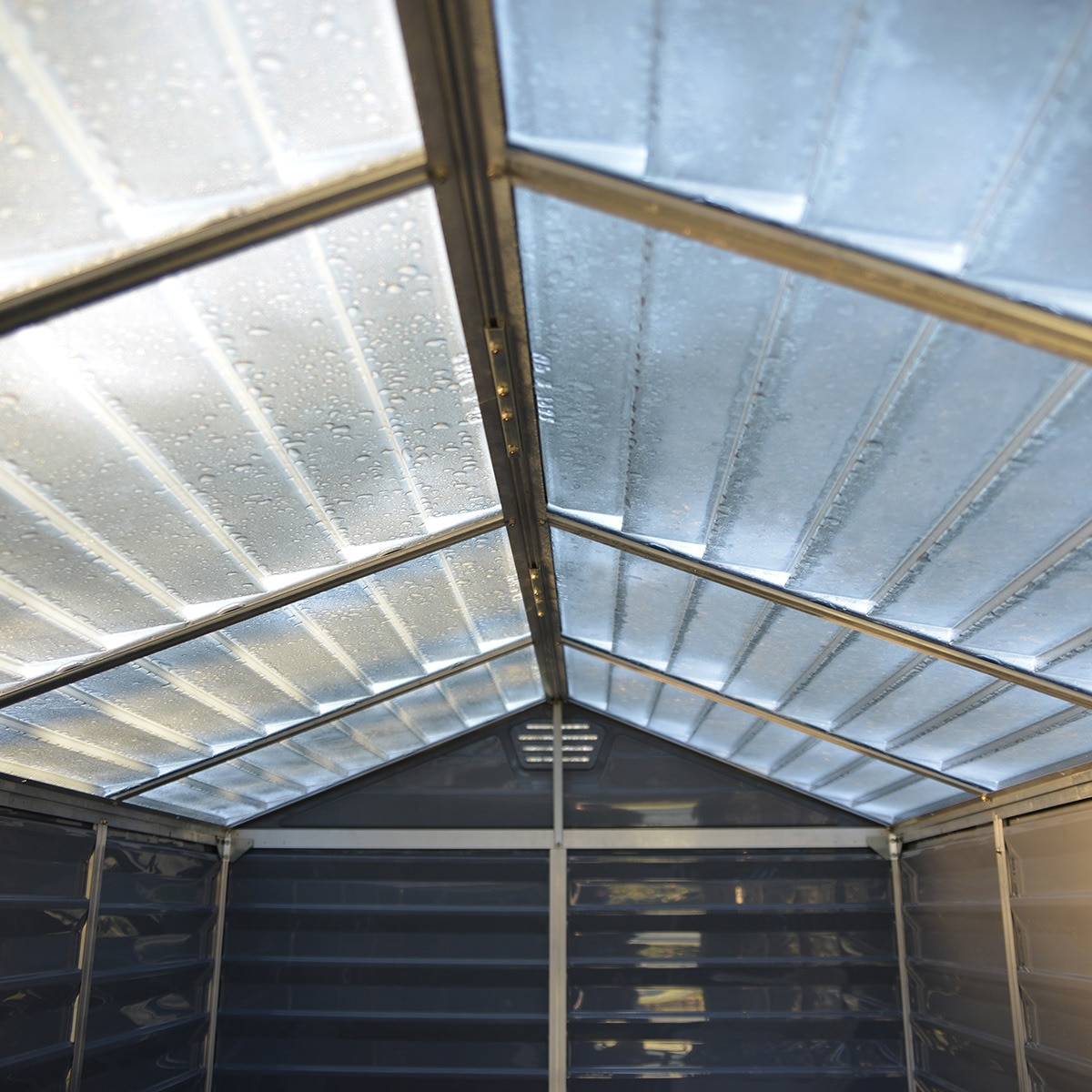 Caseta policarbonato+aluminio Skylight 185 x 90 cm Gris-7