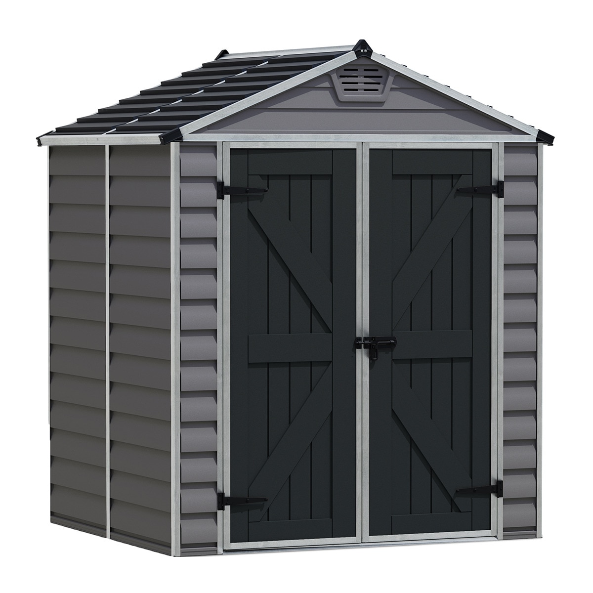Caseta policarbonato+aluminio Skylight 185 x 154 cm Gris-1