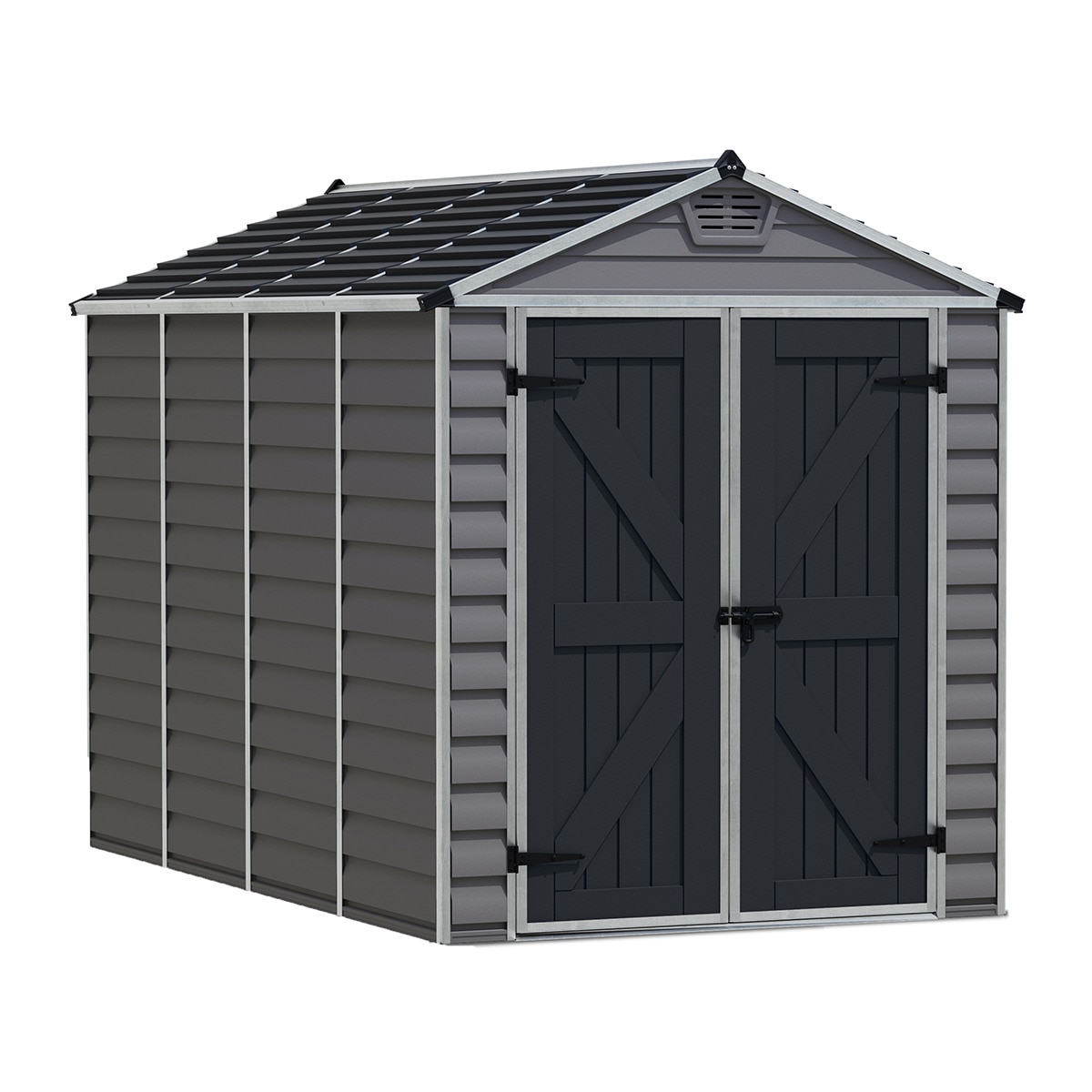Caseta policarbonato+aluminio Skylight 185 x 304 cm Gris-1