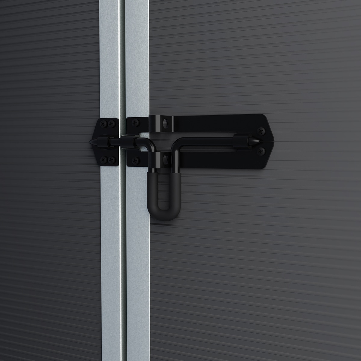Caseta policarbonato+aluminio Rubicón 185 x 154 cm Gris oscuro-4