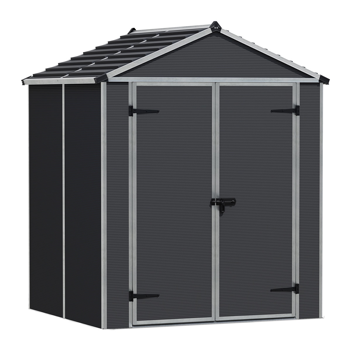 Caseta policarbonato+aluminio Rubicón 185 x 154 cm Gris oscuro-1