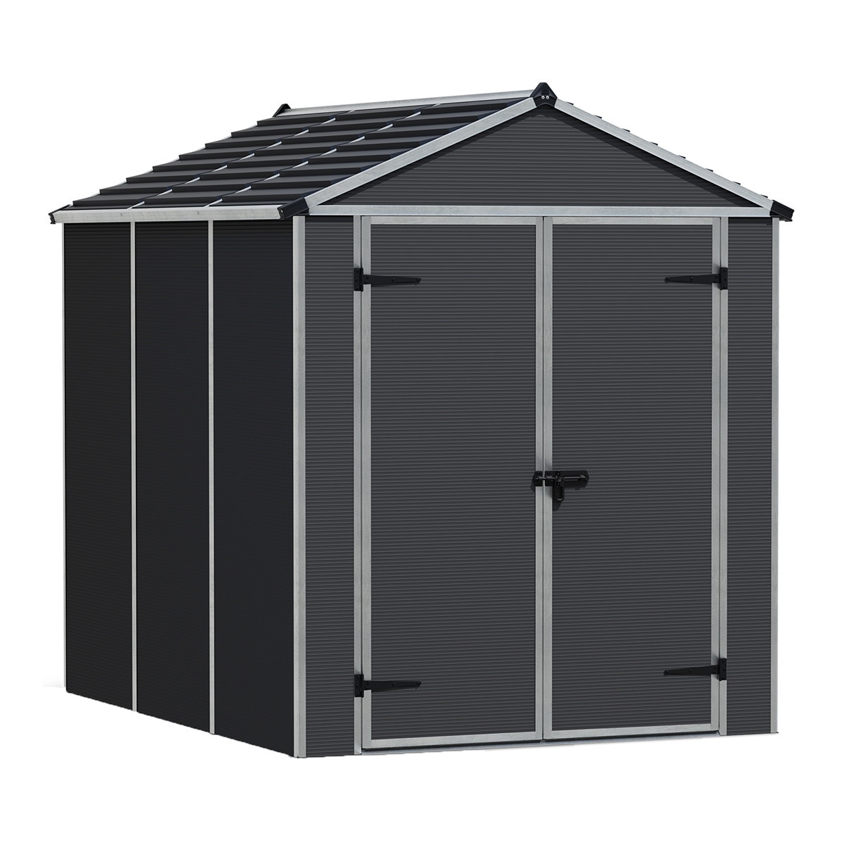 Caseta policarbonato+aluminio Rubicón 185 x 229 cm Gris oscuro-1