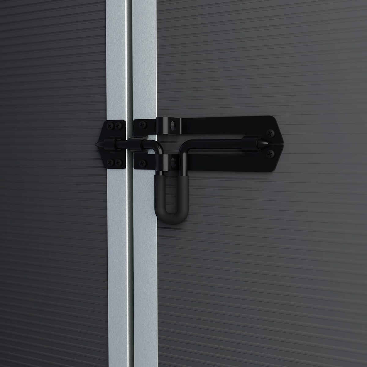 Caseta policarbonato+aluminio Rubicón 185 x 304 cm Gris oscuro-5