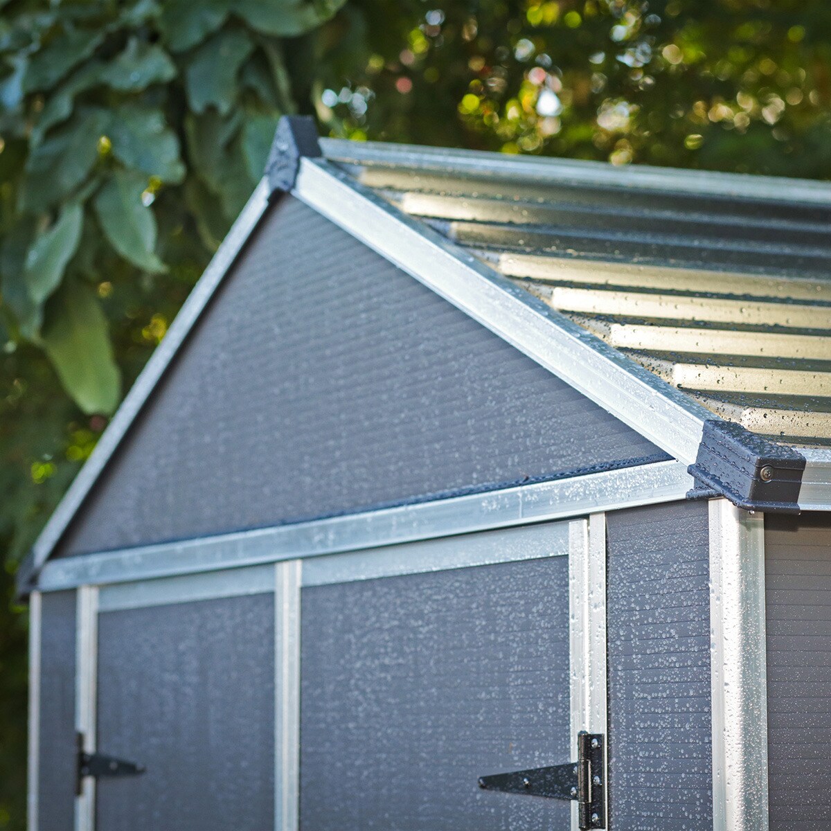 Caseta policarbonato+aluminio Rubicón 185 x 304 cm Gris oscuro-4