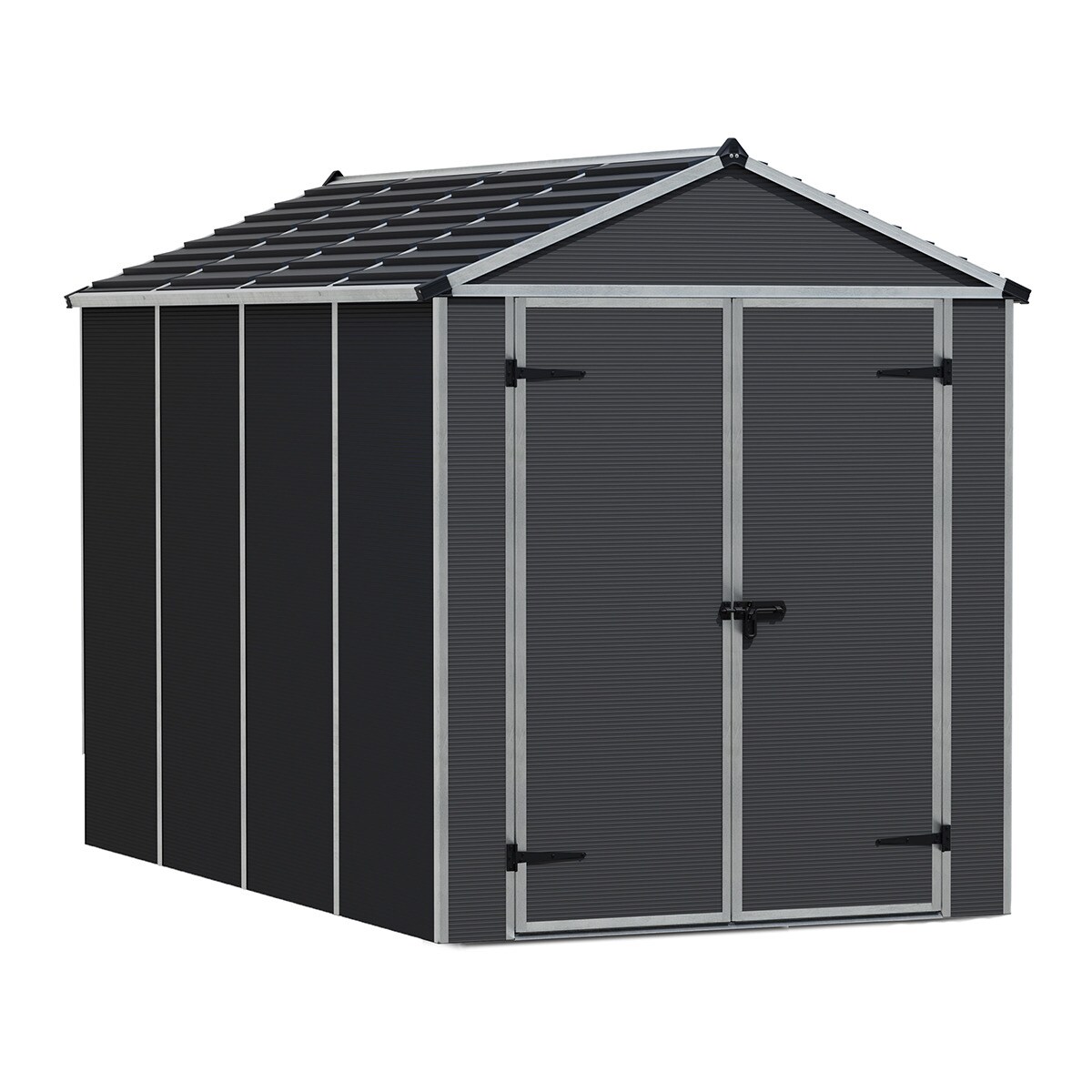Caseta policarbonato+aluminio Rubicón 185 x 304 cm Gris oscuro-1