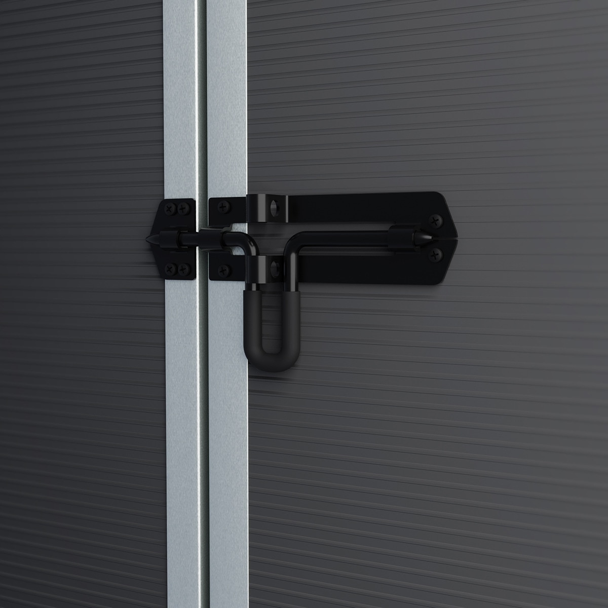 Caseta policarbonato+aluminio Rubicón 185 x 379 cm Gris oscuro-5
