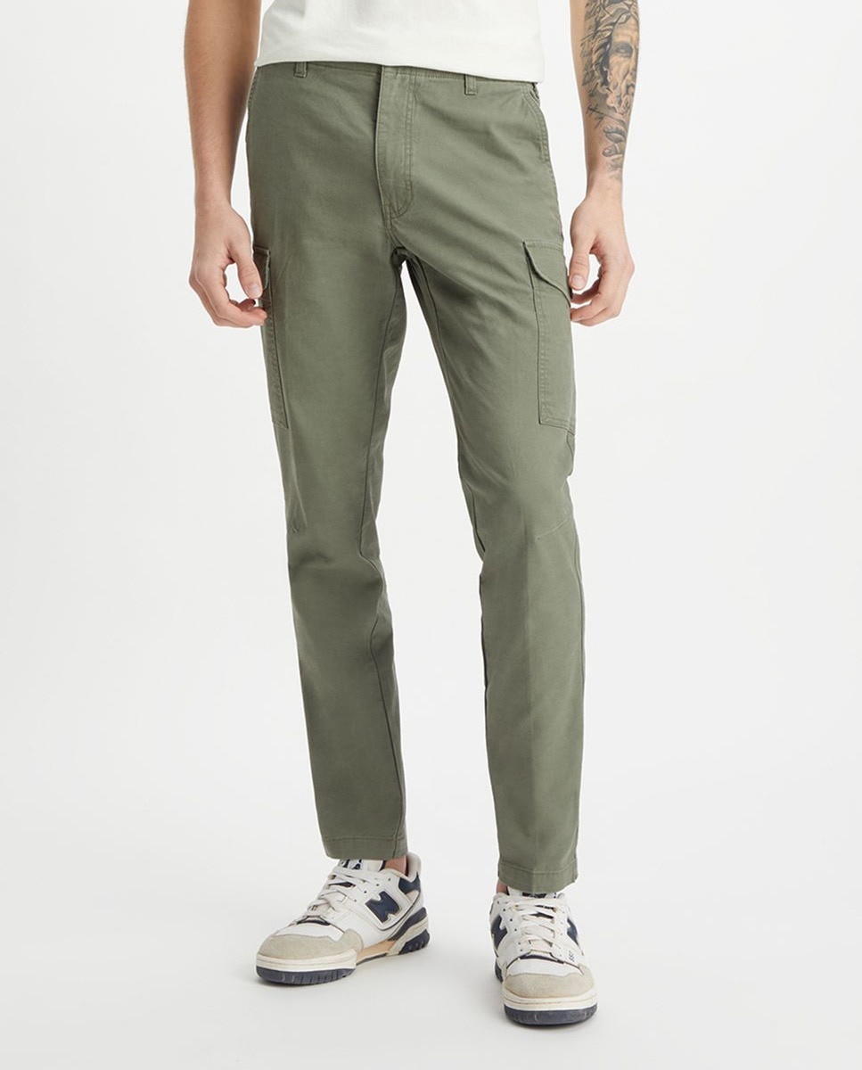 Calças Cargo Slim Tapered Verde-militar-2