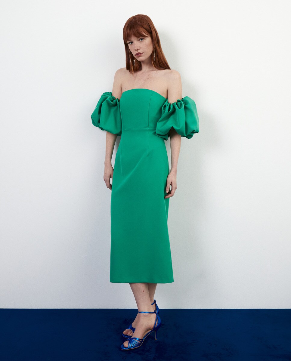 Robe manches bouffantes