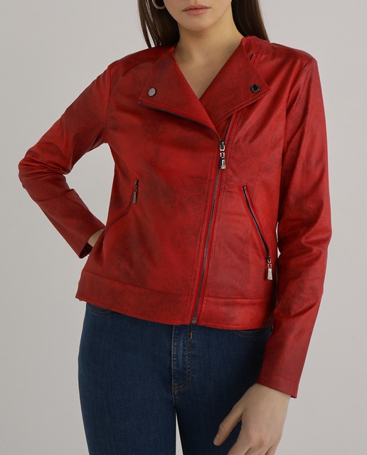 Imagen 0 de Cazadora biker de mujer efecto ante