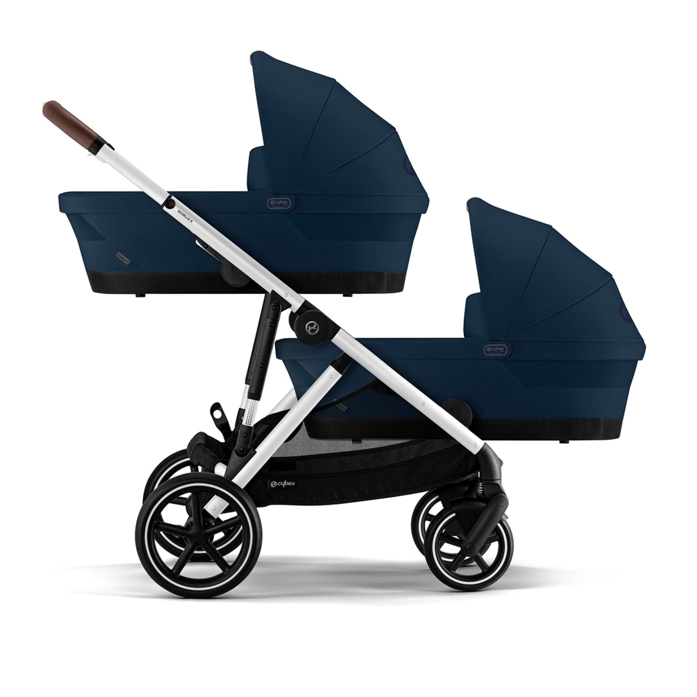 Alcofa Cybex Gazelle S Cot - Seashell Bege Azul-marinho-4