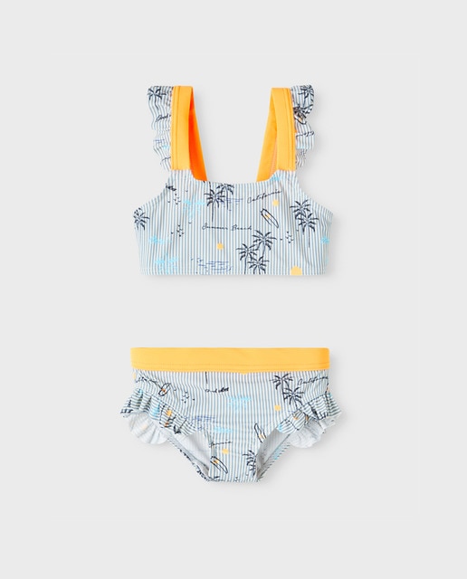 Imagen 0 de Bikini de niña contraste con volantes