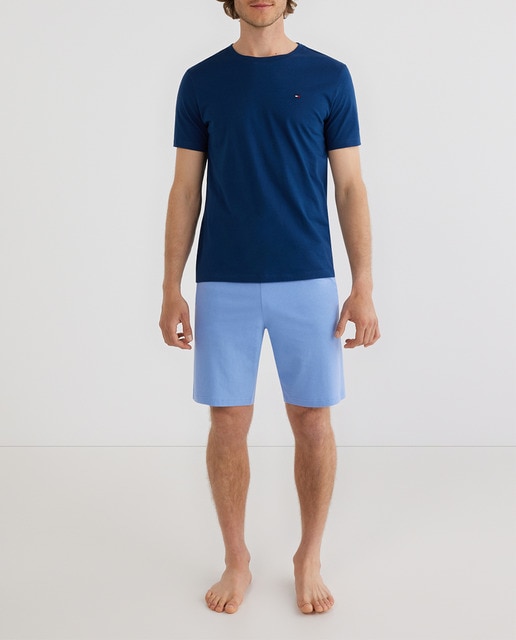 Imagen 0 de Pijama de hombre corto punto azul