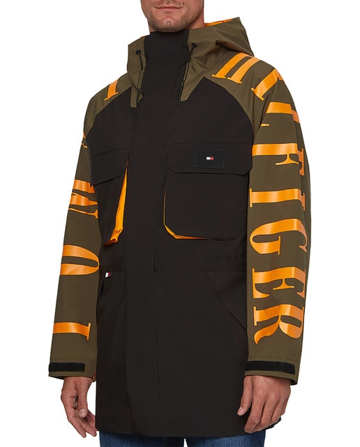 Imagen 0 de Parka de hombre verde con capucha