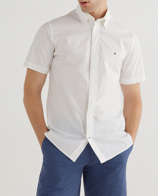 Imagen 0 de Camisa de hombre regular lisa blanca