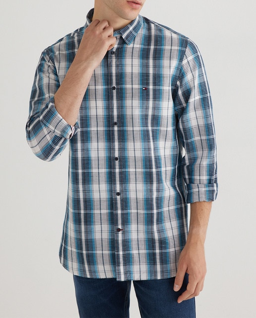 Imagen 0 de Camisa de hombre regular de cuadros multicolor