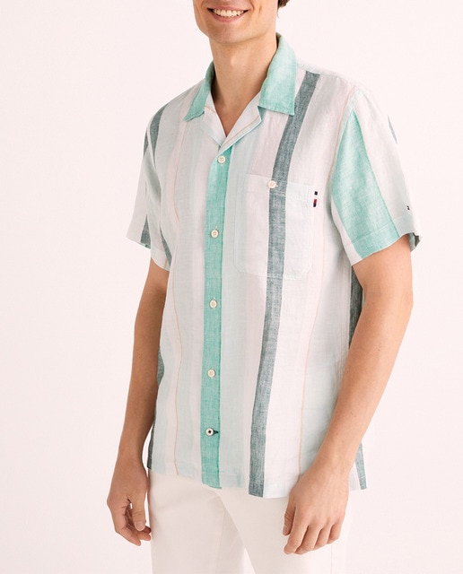 Imagen 0 de Camisa de hombre regular de rayas multicolor