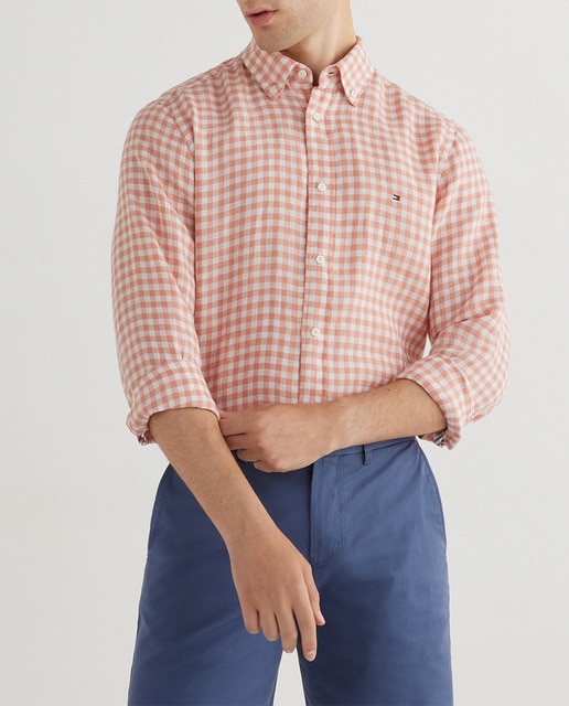 Imagen 0 de Camisa de hombre regular de cuadros multicolor