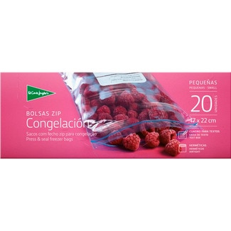 Saco de Congelação com Fecho Zip 17X22 Cm embalagem 20 unidades - El Corte Inglés