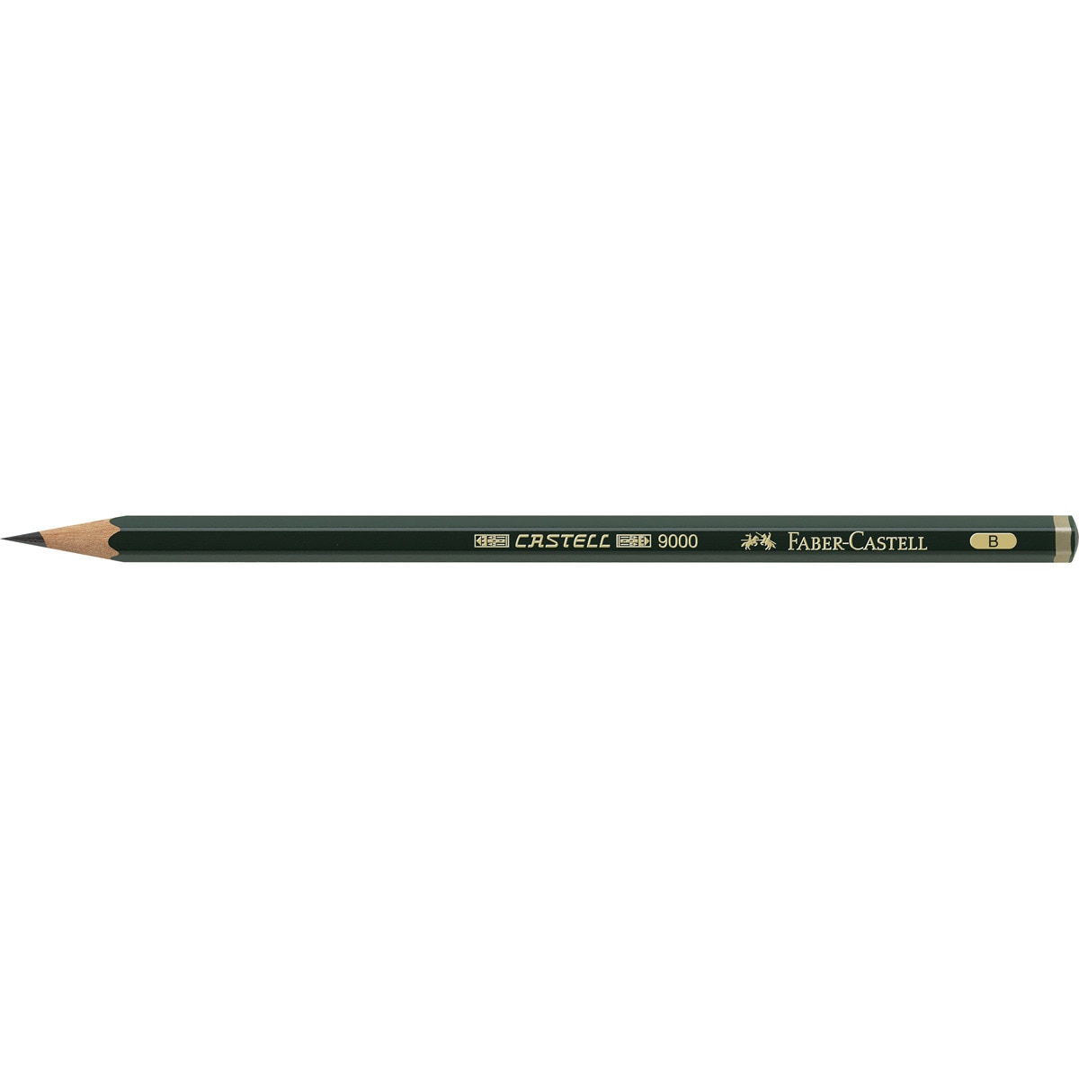 Lápiz CASTELL 9000 Graduación B para Escribir y Abocetar Faber Castell Negro Negro-2