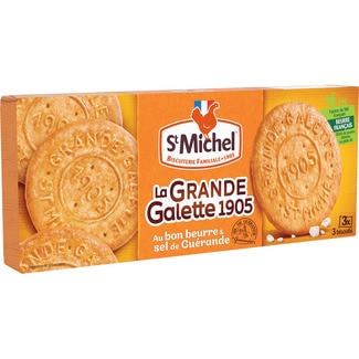 galletas de mantequilla grandes con pepitas de sal estuche 150 g - St Michel