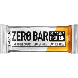 Zero barrita de proteínas sabor a tarta de manzana sin gluten y sin lactosa envase 50 g y sin azúcares añadidos - Biotech Usa