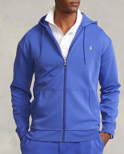Imagen 0 de Chaqueta deportiva de hombre de punto doble en azul tallas grandes