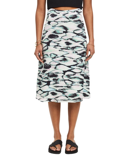 Imagen 0 de Falda midi de viscosa animal print