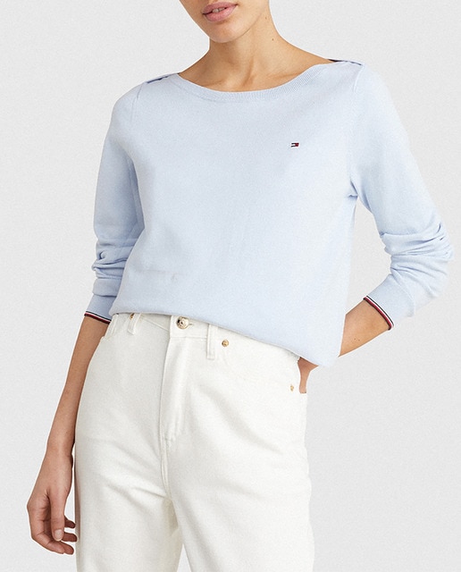 Imagen 0 de Jersey de mujer cuello barco manga larga.