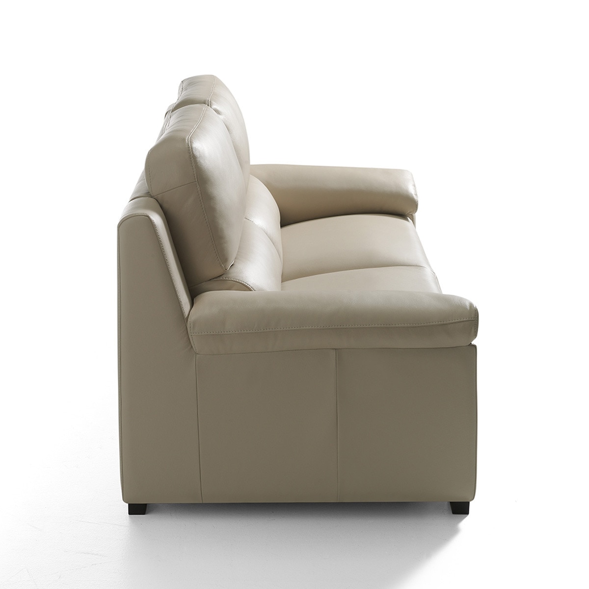 Sofá de 3 Lugares em Pele Bolzano Pedra-3