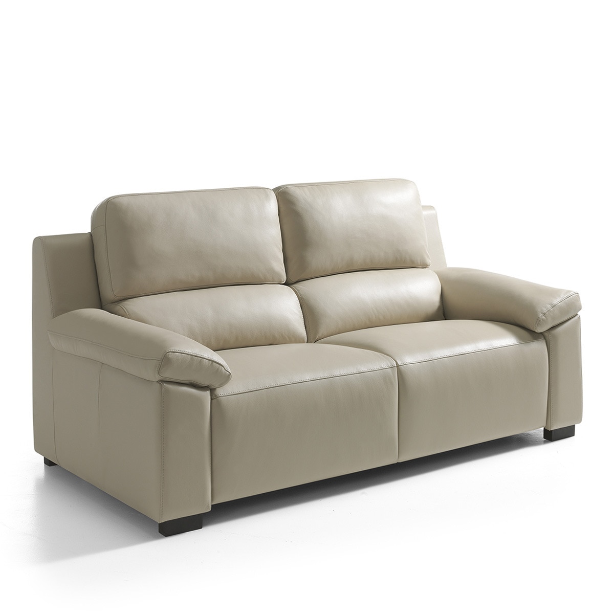Sofá de 3 Lugares em Pele Bolzano Pedra-2