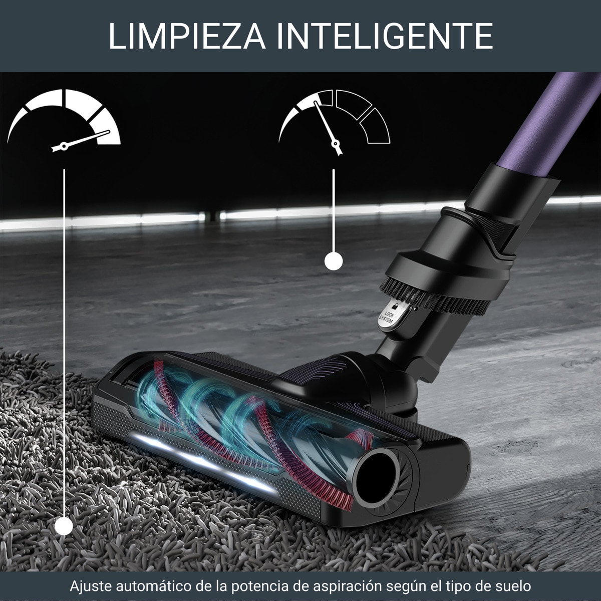 Aspirador de escoba recargable Rowenta RH2037WO Xforce Flex 9.6 Allergy con Tecnología Flex 2 en 1 8