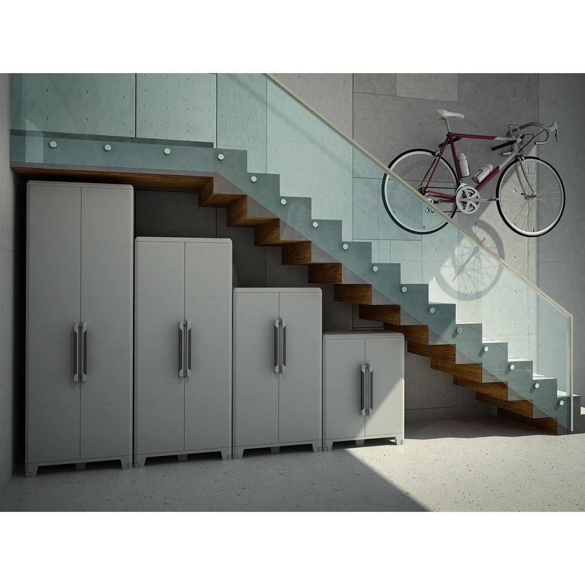 Armario resina Modular Transforming 2 Módulos Gris-6