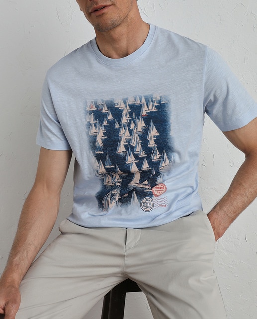 Imagen 0 de Camiseta de hombre estampada de manga corta