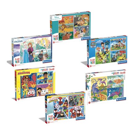 3 puzzles 48 piezas Clementoni · Clementoni · El Corte Inglés
