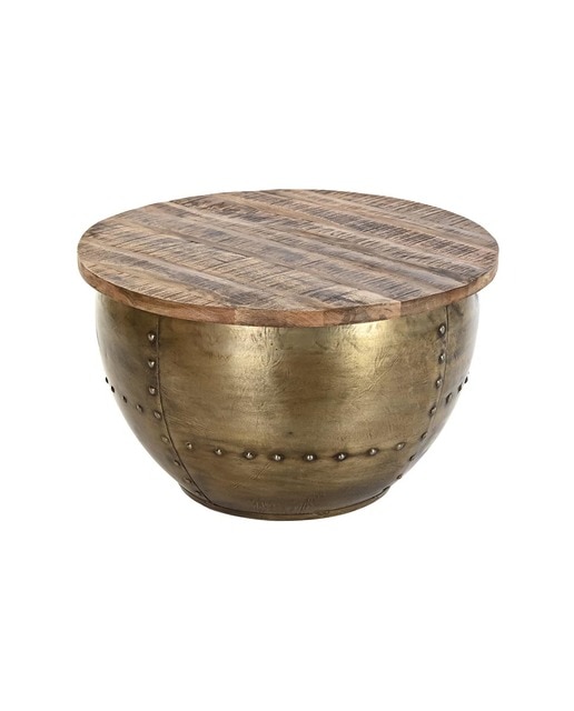 Imagen 0 de Mesa café mango metal dorado