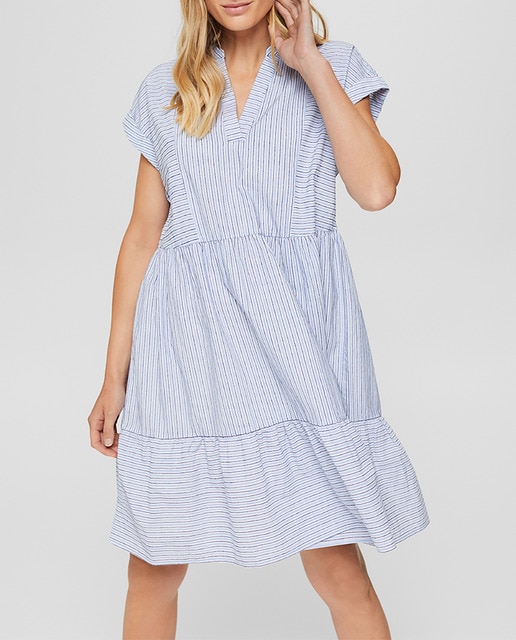 Imagen 0 de Vestido corto rayas algodón BCI
