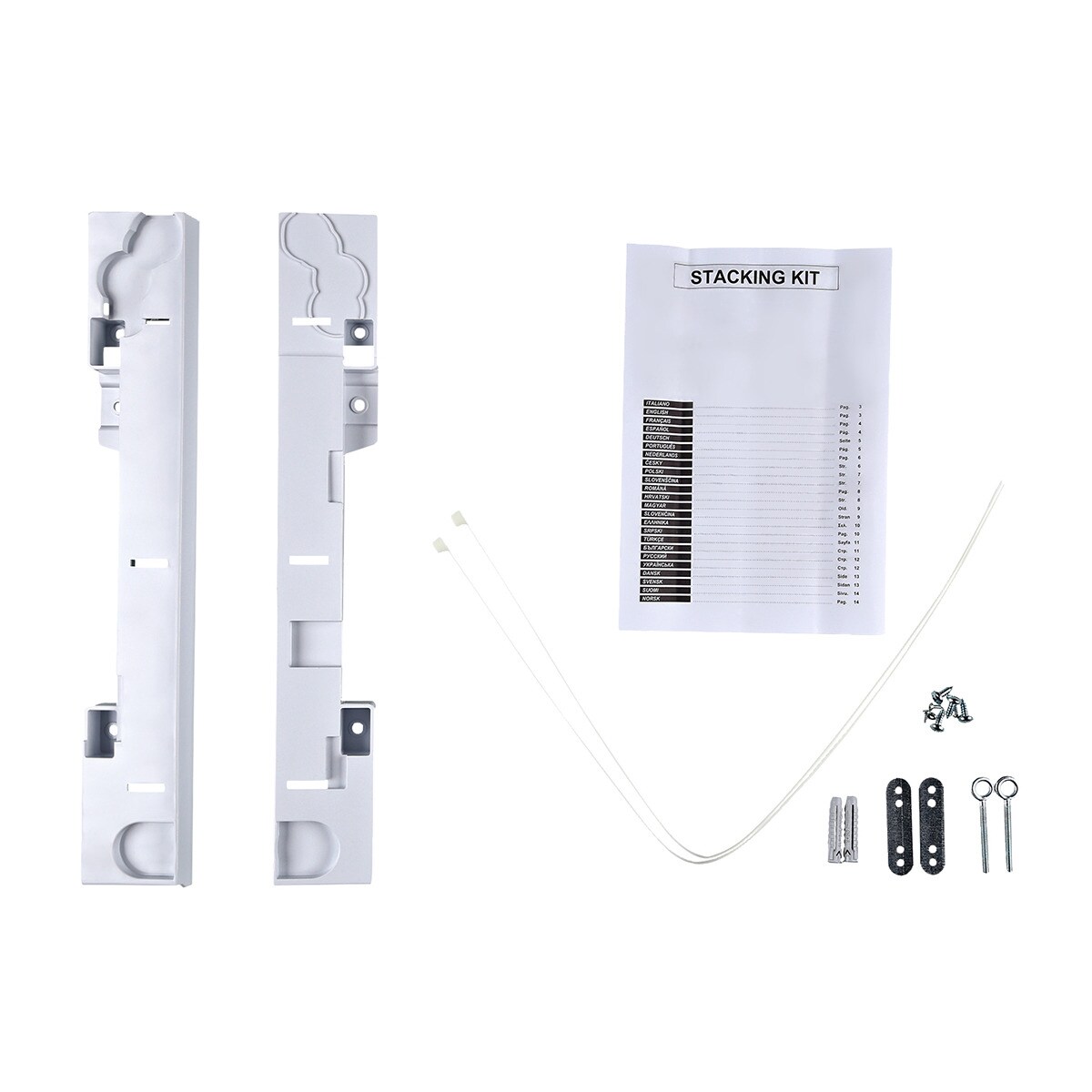 Accesorio Care + Protect WSK1101/2, kit unión lavadoras secadoras Blanco-1