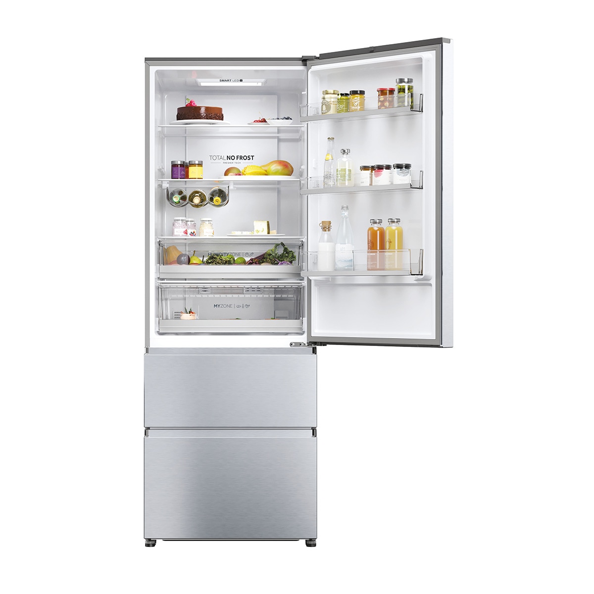 Frigorífico Combi Haier Total No Frost 3D 70 Series 5 - HTR5720ENMG Silver-4
