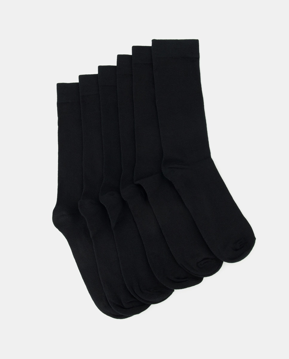 Pack 3 calcetines de hombre vestir Negro-1