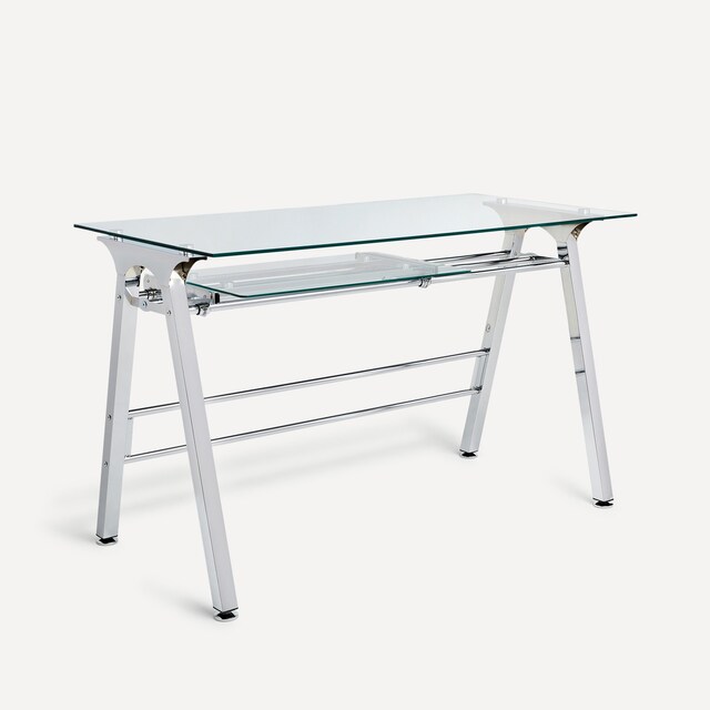 Imagen 0 de Mesa de escritorio de metal y cristal Steel El Corte Inglés