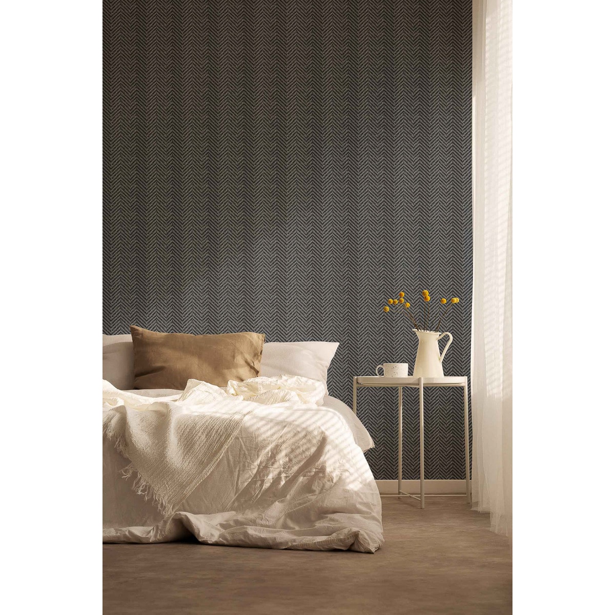 Papel Pintado Espiga Raffias+ Cinzento-escuro-2