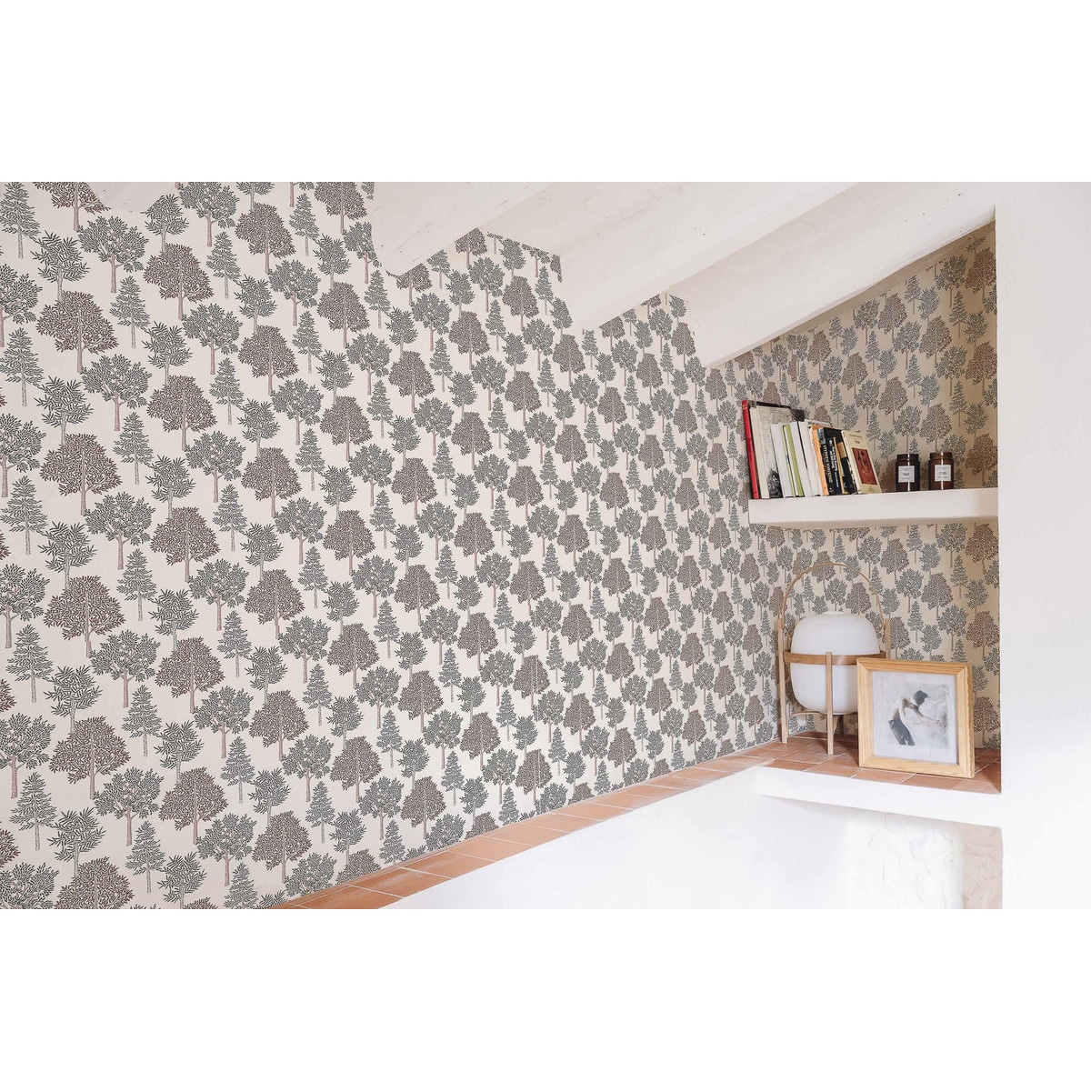 Papel Pintado Arvoredo Olivar Terracota-5