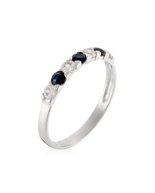 Imagen 0 de Anillo "Saphir sacré" Or Blanc 375/1000