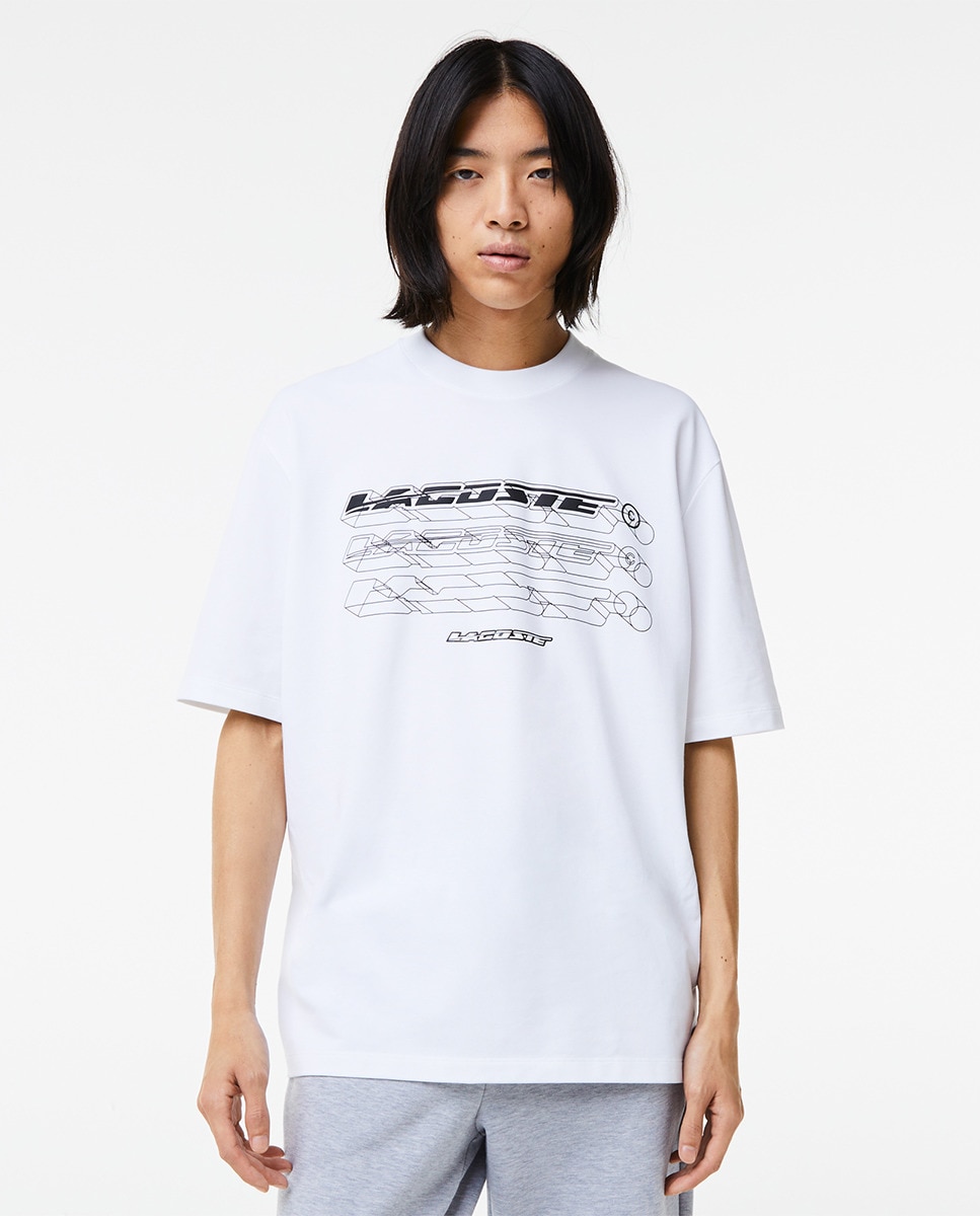 Tshirt Lacoste loose fit en piqué de écologique
