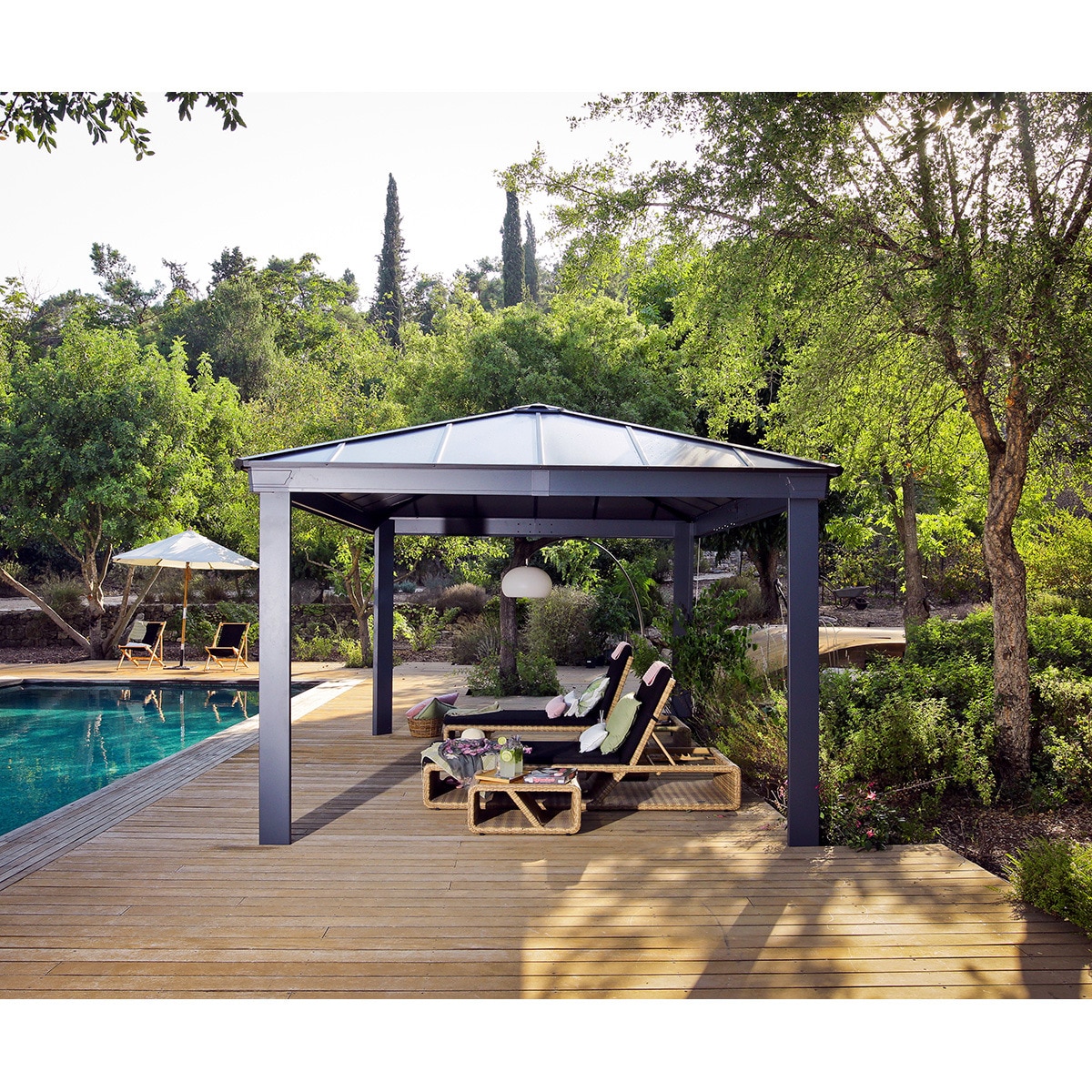 Cenador Aluminio Dallas 487 x 363 cm Gris oscuro-7