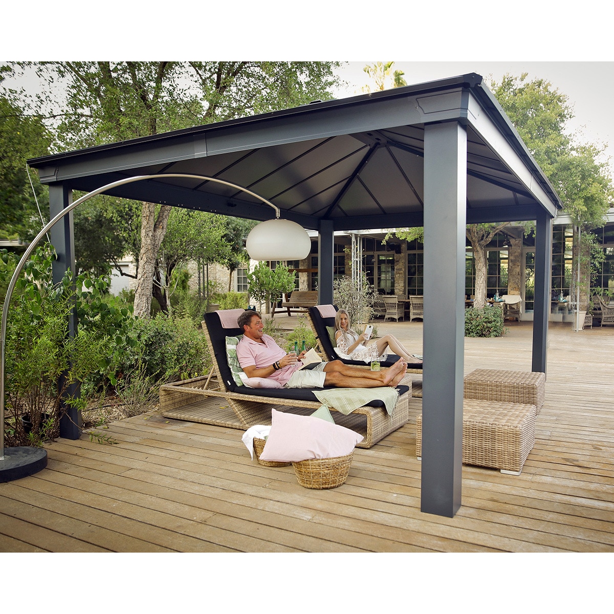 Cenador Aluminio Dallas 487 x 363 cm Gris oscuro-10