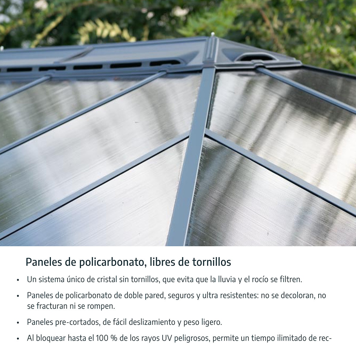 Cenador Aluminio Palermo 295 x 295 cm Gris oscuro-19