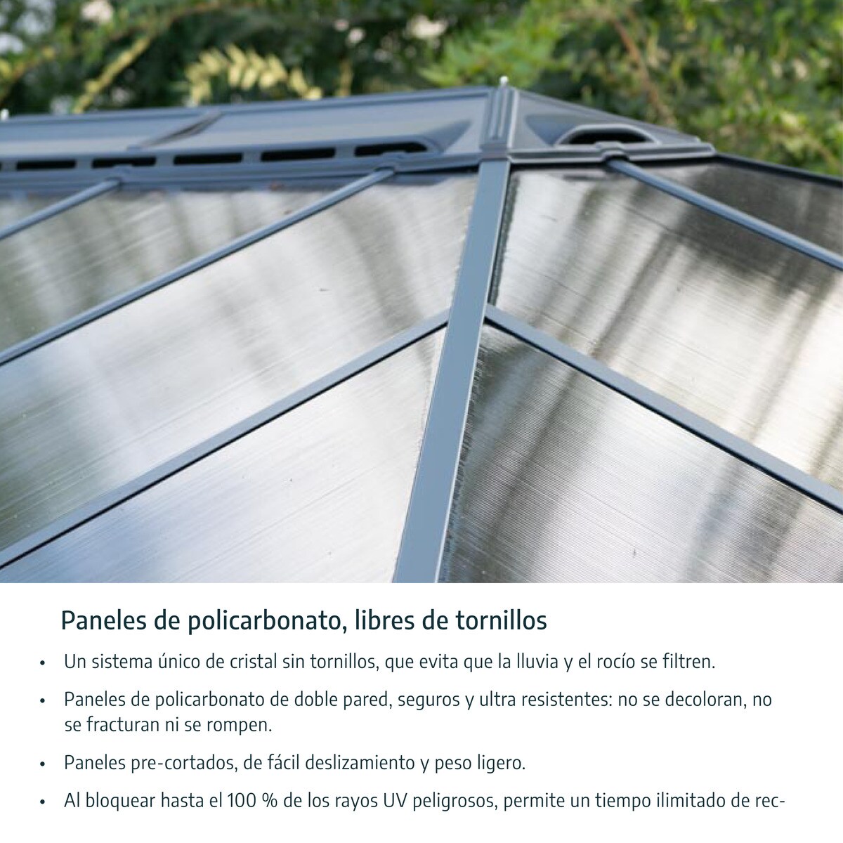Cenador Aluminio Hexagonal Cerrado Garda 595 x 517 cm Gris oscuro-17